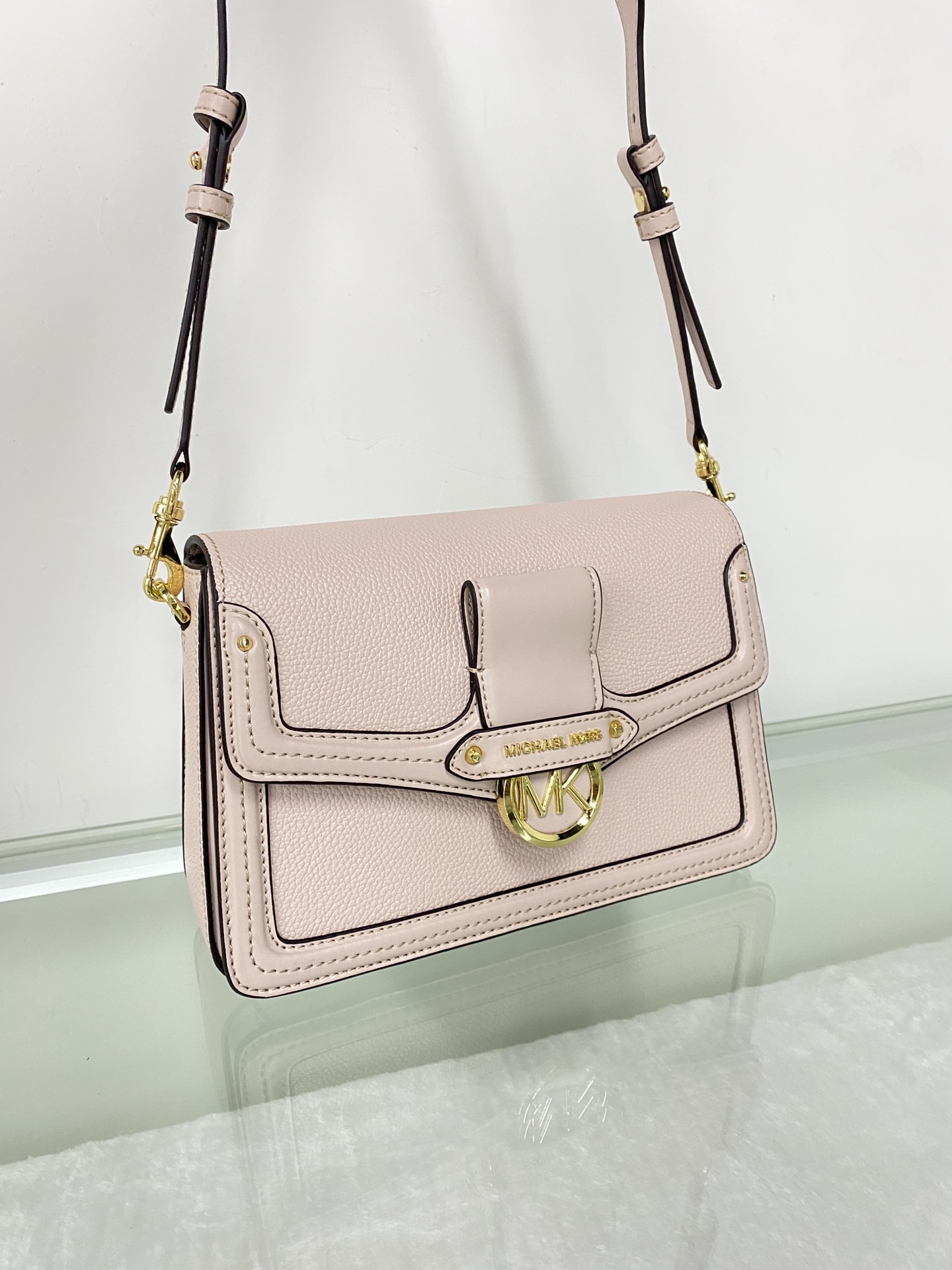 Michael Kors ～mk Jessie 女士单肩包，纯色牛皮酒神包