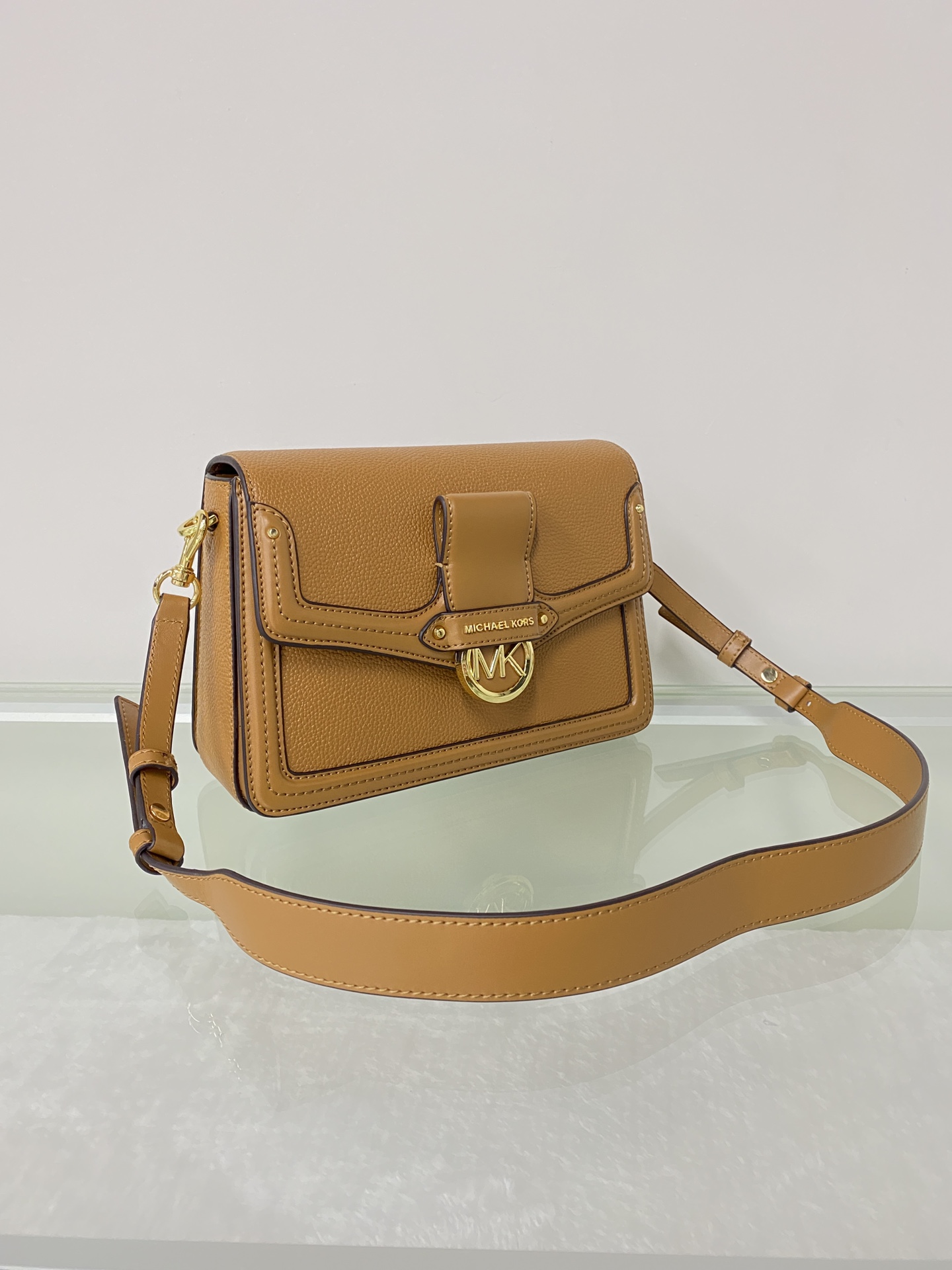 Michael Kors mk Jessie 女士单肩包，纯色牛皮酒神包