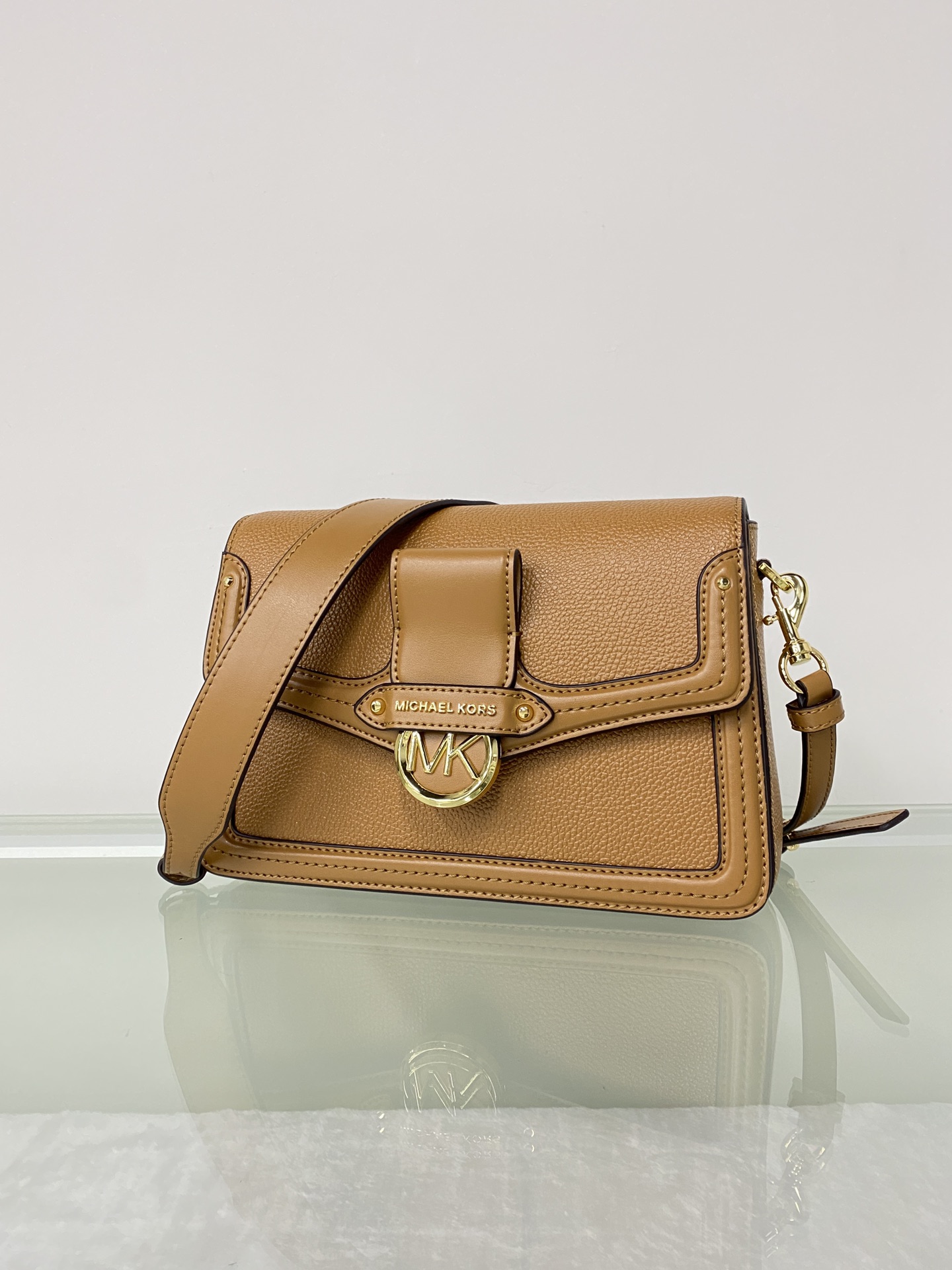 Michael Kors mk Jessie 女士单肩包，纯色牛皮酒神包