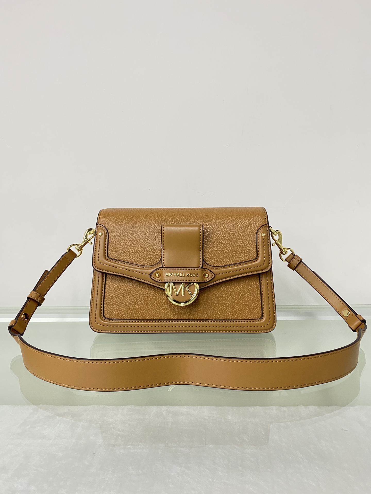 Michael Kors mk Jessie 女士单肩包，纯色牛皮酒神包