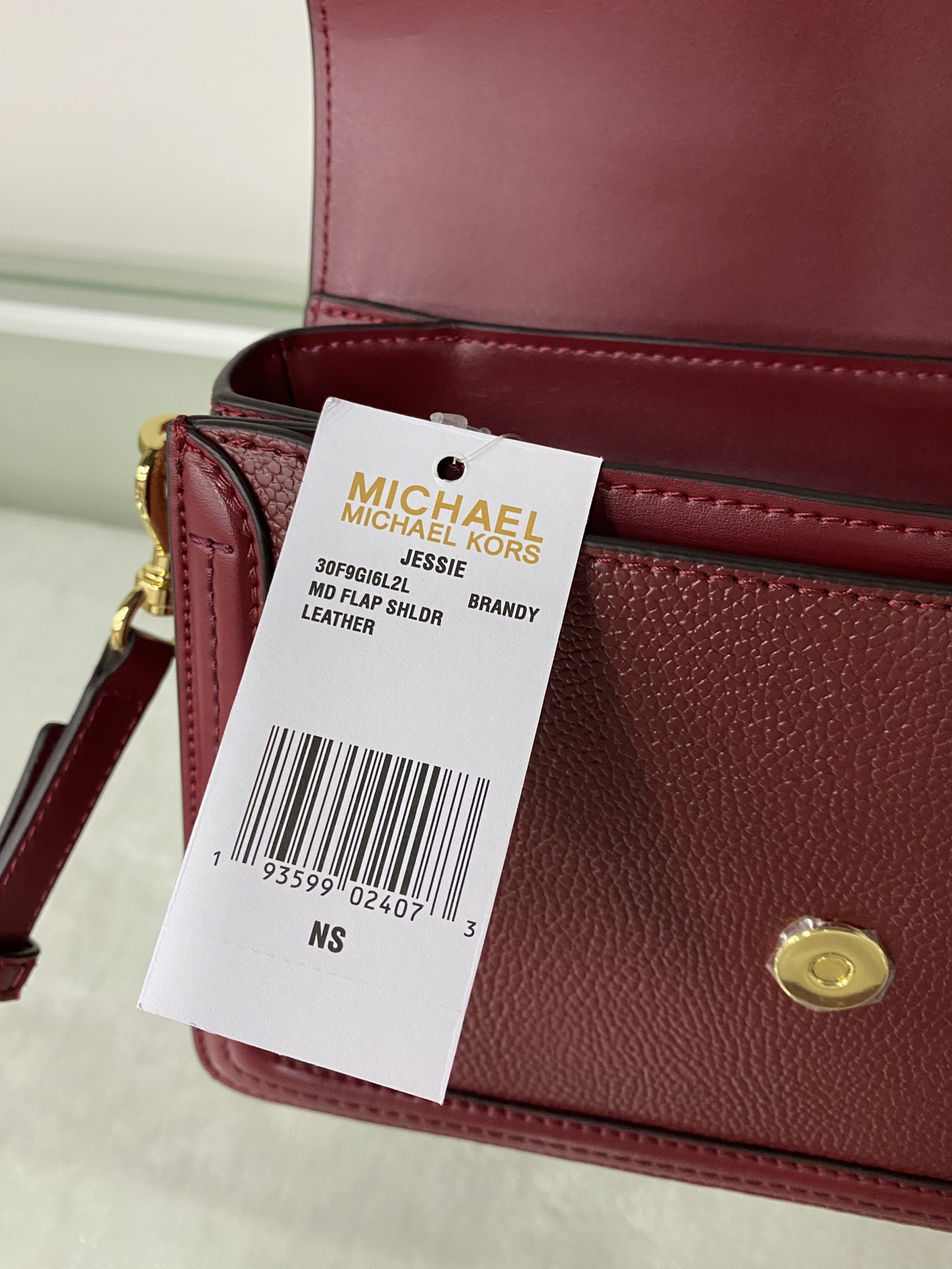 Michael Kors ～mk Jessie 女士单肩包，纯色牛皮酒神包