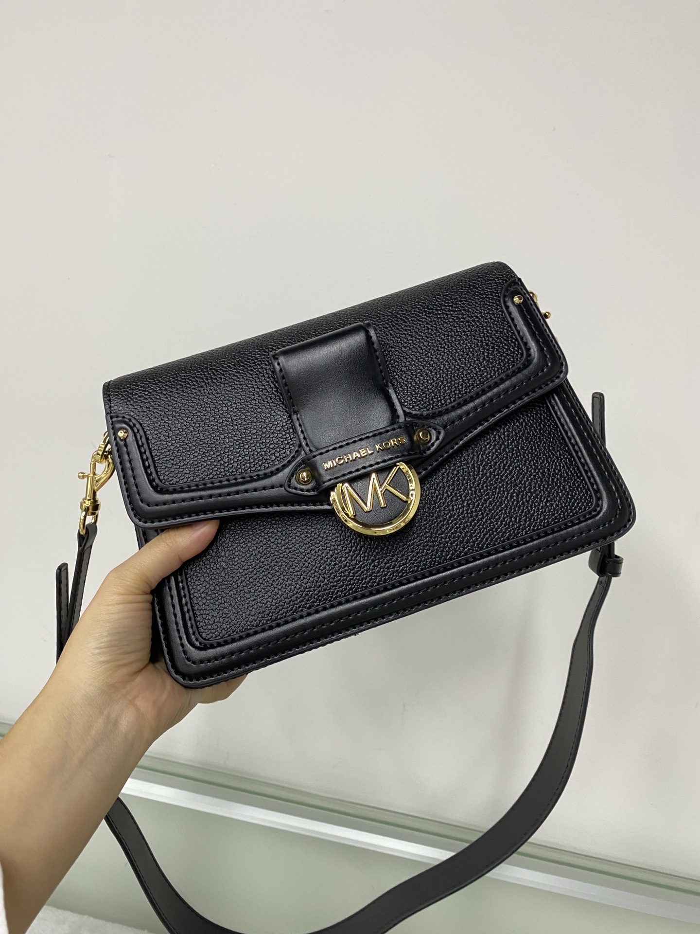Michael Kors ～mk Jessie 女士单肩包，纯色牛皮酒神包