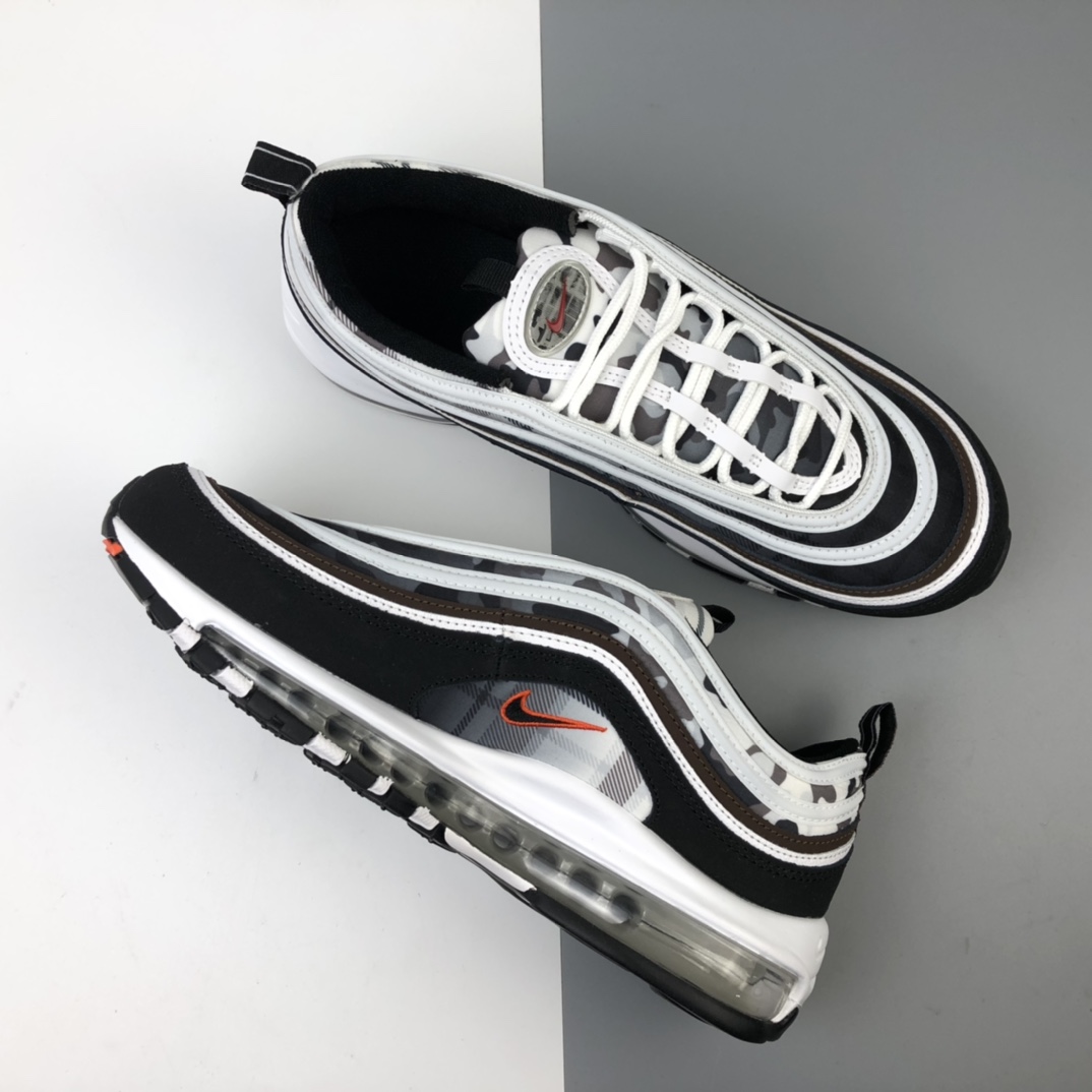 200 Nike Air Max 97“黑白渐变”子弹头复古全掌气垫休闲运动鞋 DB2017-100