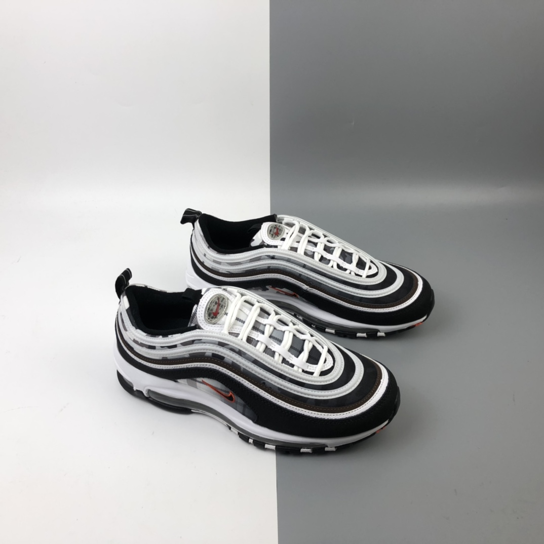 200 Nike Air Max 97“黑白渐变”子弹头复古全掌气垫休闲运动鞋 DB2017-100
