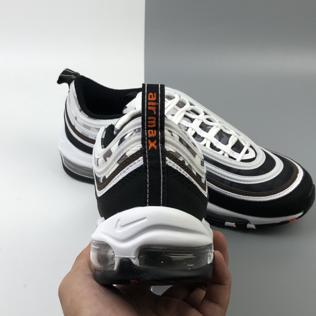 200 Nike Air Max 97“黑白渐变”子弹头复古全掌气垫休闲运动鞋 DB2017-100
