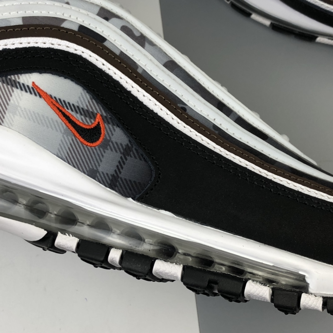 200 Nike Air Max 97“黑白渐变”子弹头复古全掌气垫休闲运动鞋 DB2017-100
