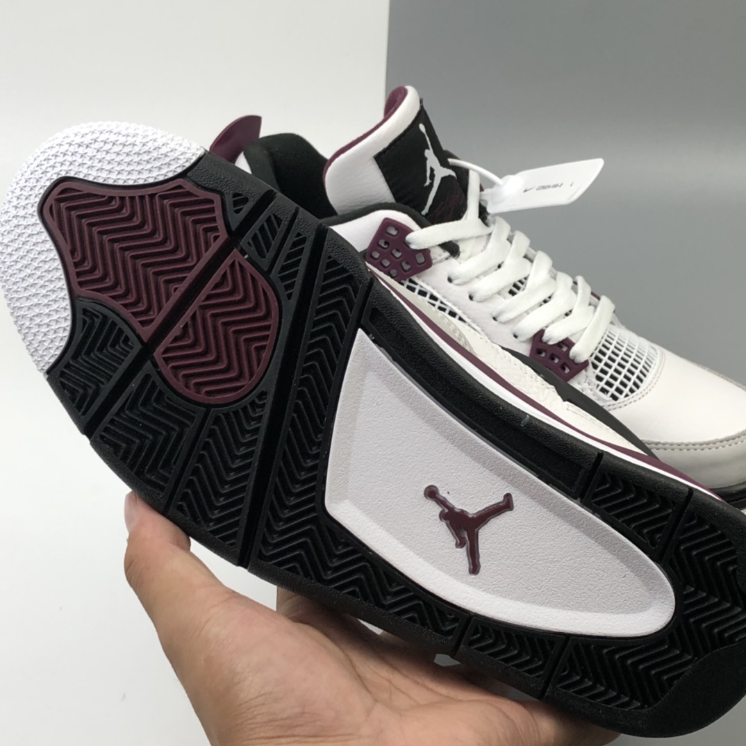 420 Air Jordan 4 Retro PSG AJ4 乔4 大巴黎 全头层白紫红色 巴黎圣日尔曼联名 CZ5624-100