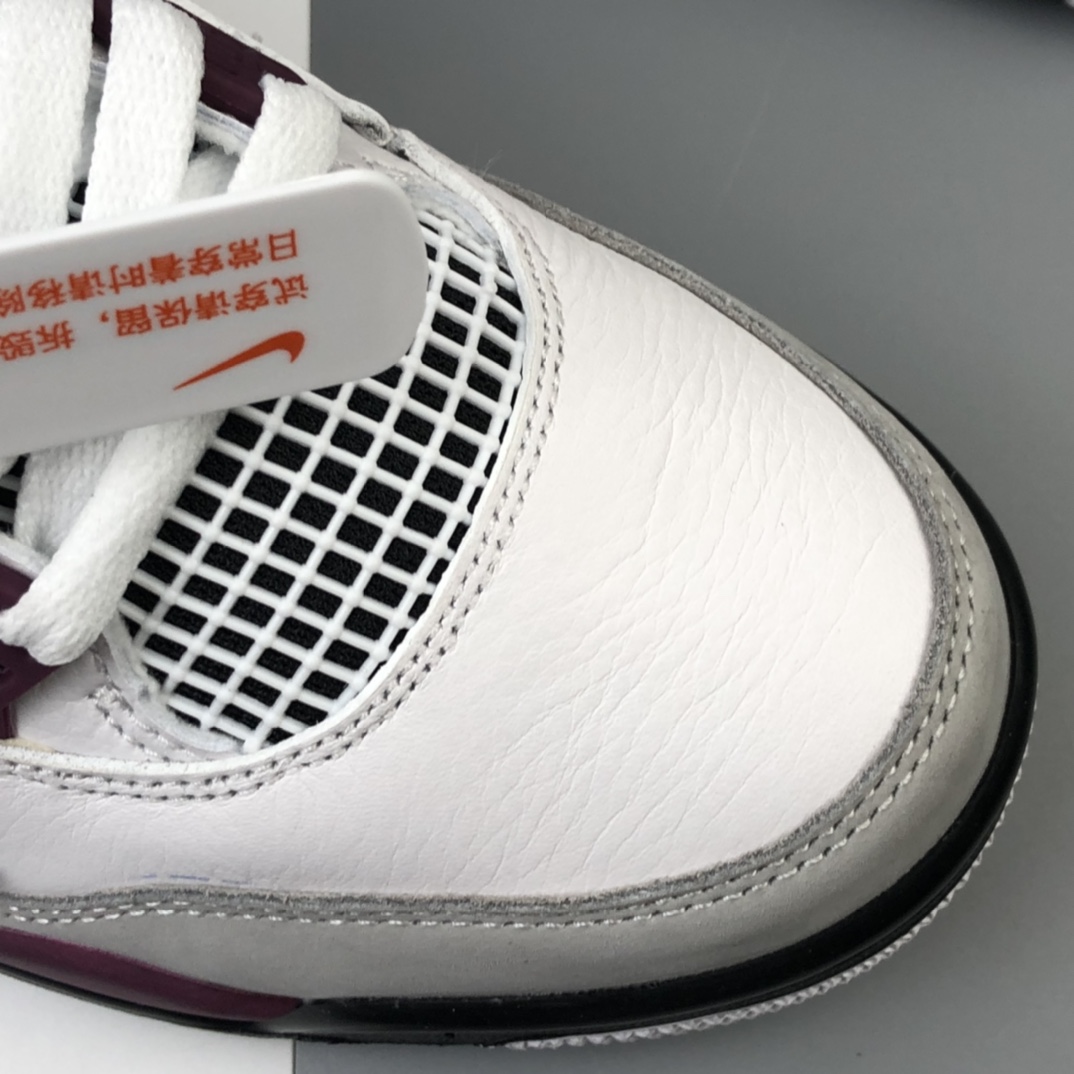 420 Air Jordan 4 Retro PSG AJ4 乔4 大巴黎 全头层白紫红色 巴黎圣日尔曼联名 CZ5624-100