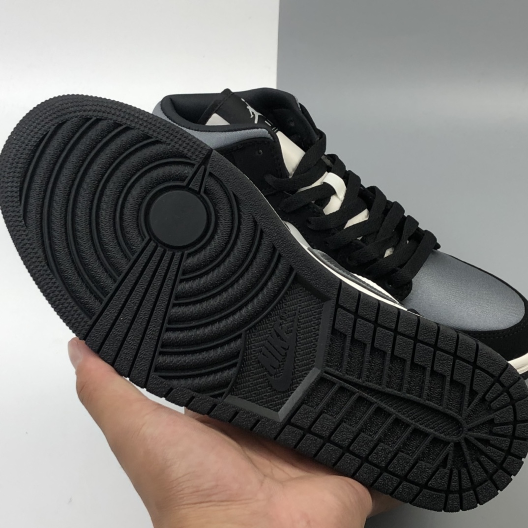 260 Air Jordan AJ1 Mid SE AJ1中帮休闲运动板鞋 黑灰丝绸伯爵 852542-011