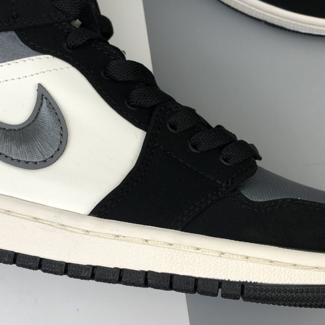 260 Air Jordan AJ1 Mid SE AJ1中帮休闲运动板鞋 黑灰丝绸伯爵 852542-011