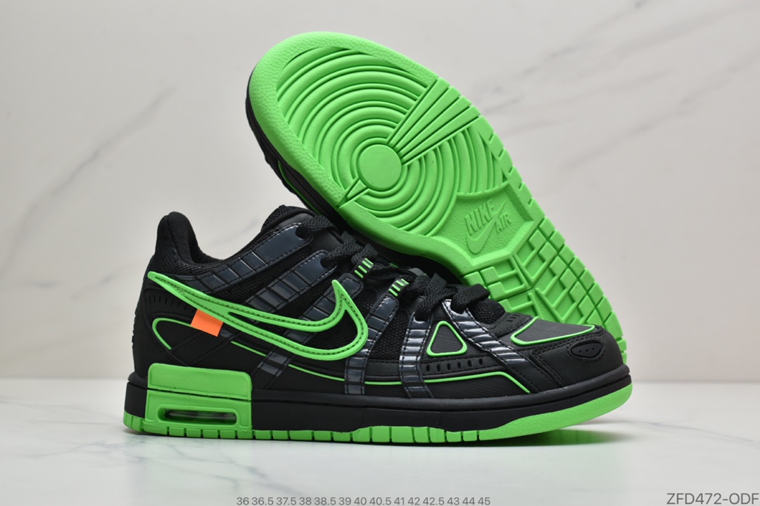 280 Off-White x Nike Air Rubber Dunk 2.0橡胶扣篮系列皮革框架低帮休闲运动滑板板鞋CU6015-001