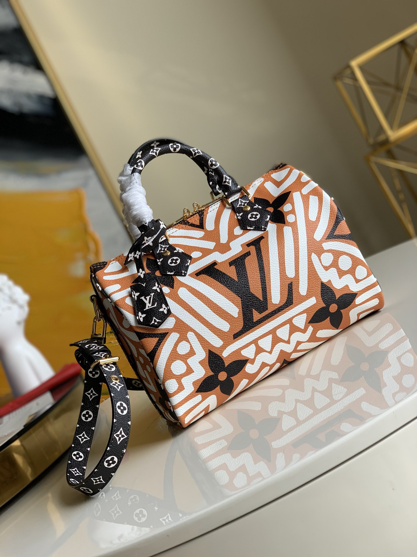 Louis Vuitton LV Speedy Bags Handbags Canvas Cowhide Fabric M56588