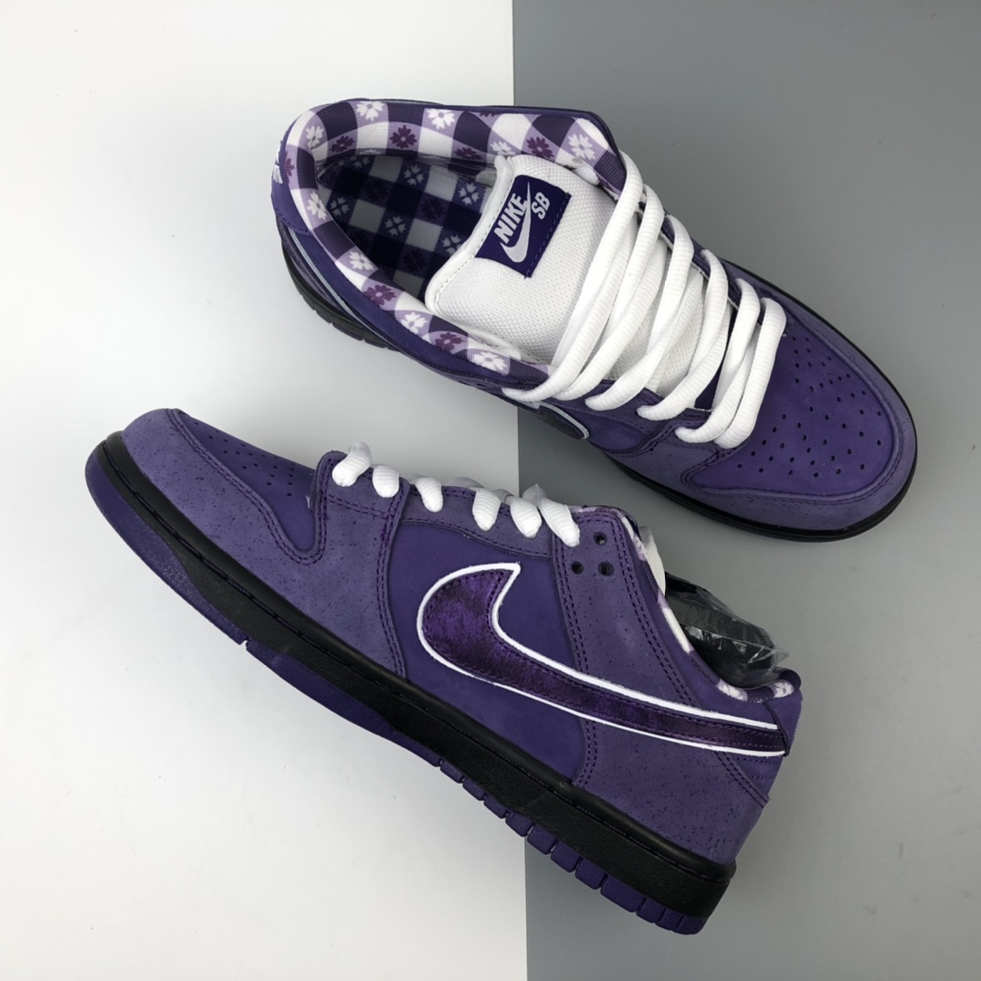 370  波士顿知名鞋店重磅联名Concepts x Nike SB Dunk Low ”Purple Lobster” 紫龙虾 扣篮系列经典低帮休闲运动滑板板鞋 BV1310-555