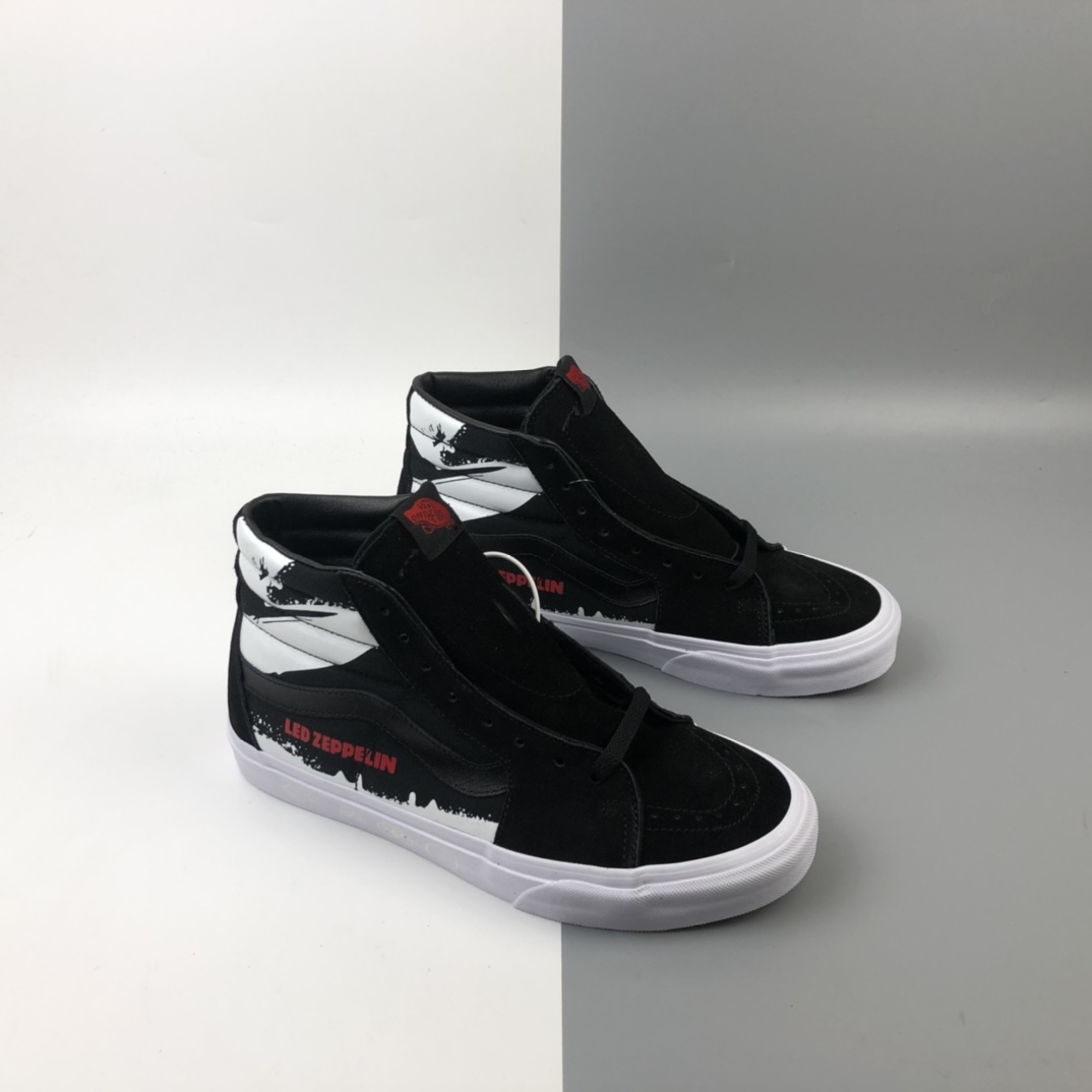 160 Led Zeppelin x Vans Sk8-Hi 50周年齐柏林飞艇or乐队联名高帮休闲板鞋 VN0A388GET5Z
