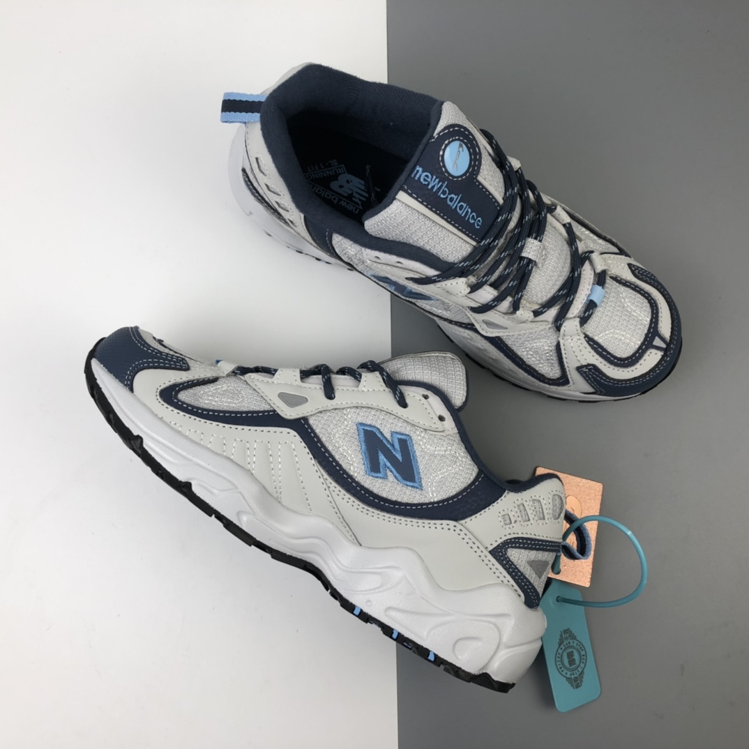 230 New Balance ML703系列复古老爹风休闲运动山系越野跑旅游鞋“浅灰海军蓝浅蓝”WL703CLB