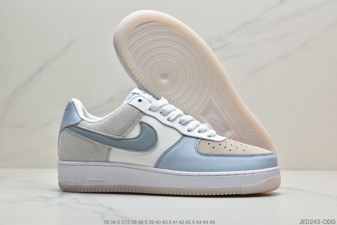 150 公司级耐克Nike Air Force 1 07 ”Blue White”冰蓝空军AO2425-400