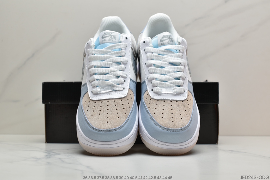 150 公司级耐克Nike Air Force 1 07 ”Blue White”冰蓝空军AO2425-400
