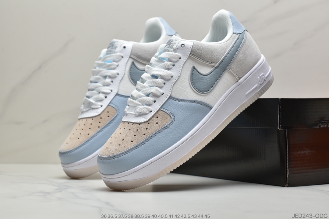 150 公司级耐克Nike Air Force 1 07 ”Blue White”冰蓝空军AO2425-400