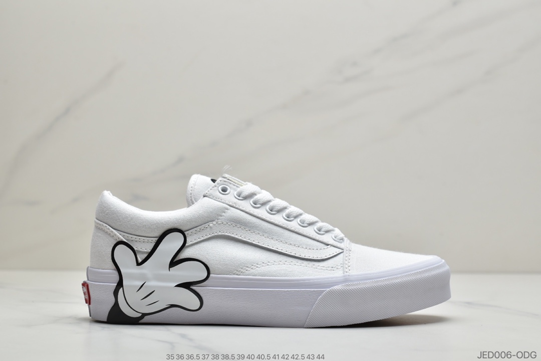 150 公司级范斯/VANS X Disney Old Skool 迪士尼米奇联名限量款手掌纯白色男女版鞋