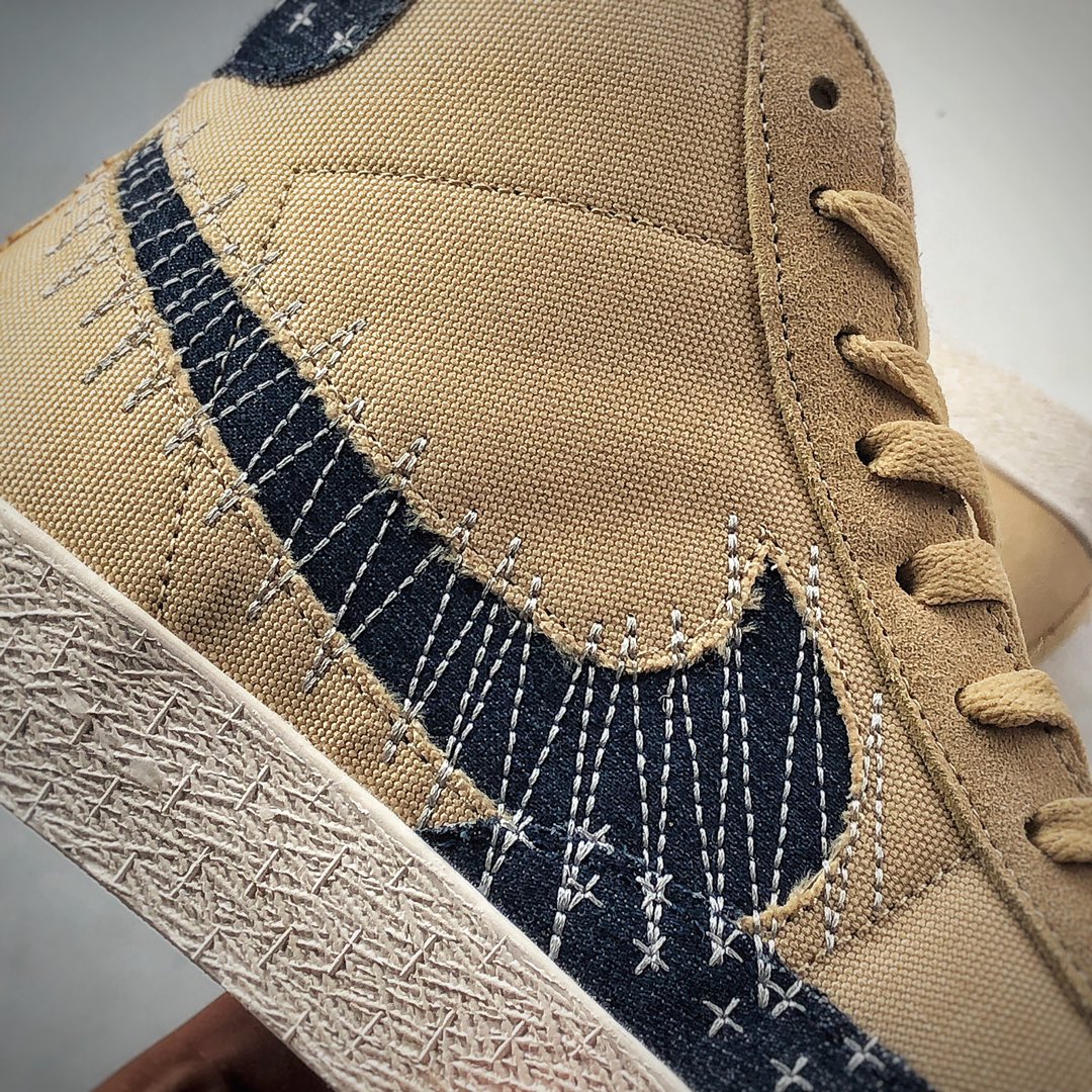 200  Nike SB Blazer Mid Premium”Sashiko Sesame”耐克 开拓者中帮休闲板鞋