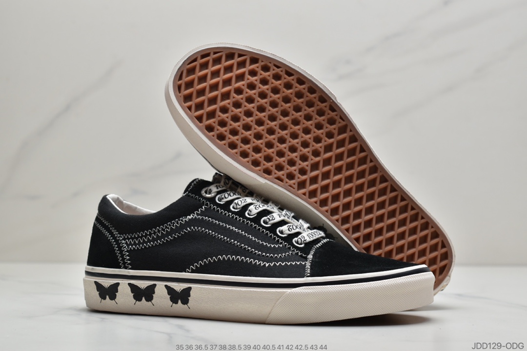 120 公司级 Vans x Sandy Liang 万斯联名黑蝴蝶 万斯真标硫化板鞋