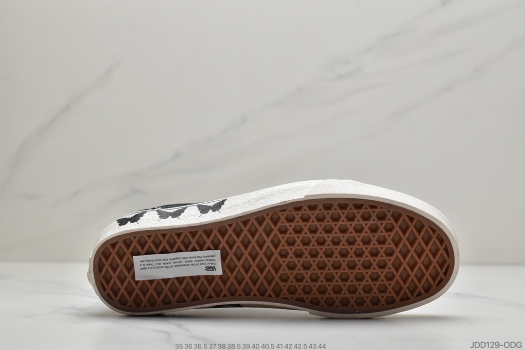 120 公司级 Vans x Sandy Liang 万斯联名黑蝴蝶 万斯真标硫化板鞋