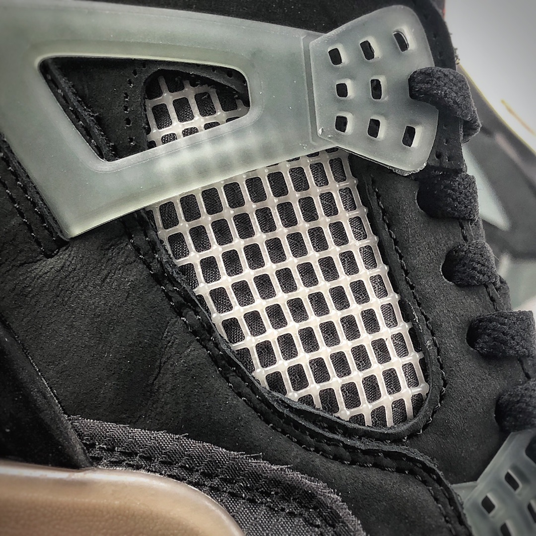 480  Off-White x Air Jordan AJ4 Retro'Cream/Sail'“OW联名蝉翼黑灰红”鞋款CV9388-001