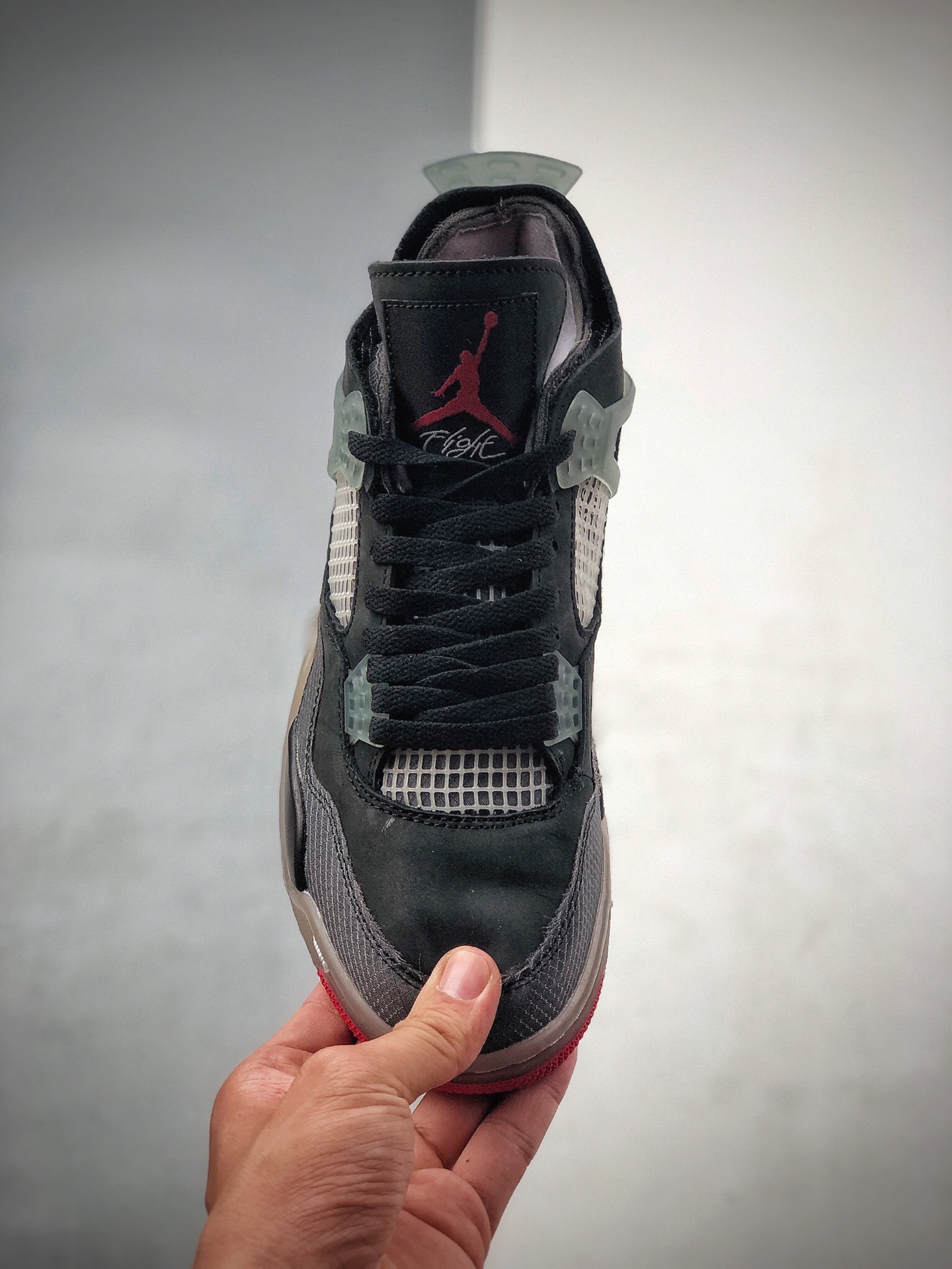480  Off-White x Air Jordan AJ4 Retro'Cream/Sail'“OW联名蝉翼黑灰红”鞋款CV9388-001