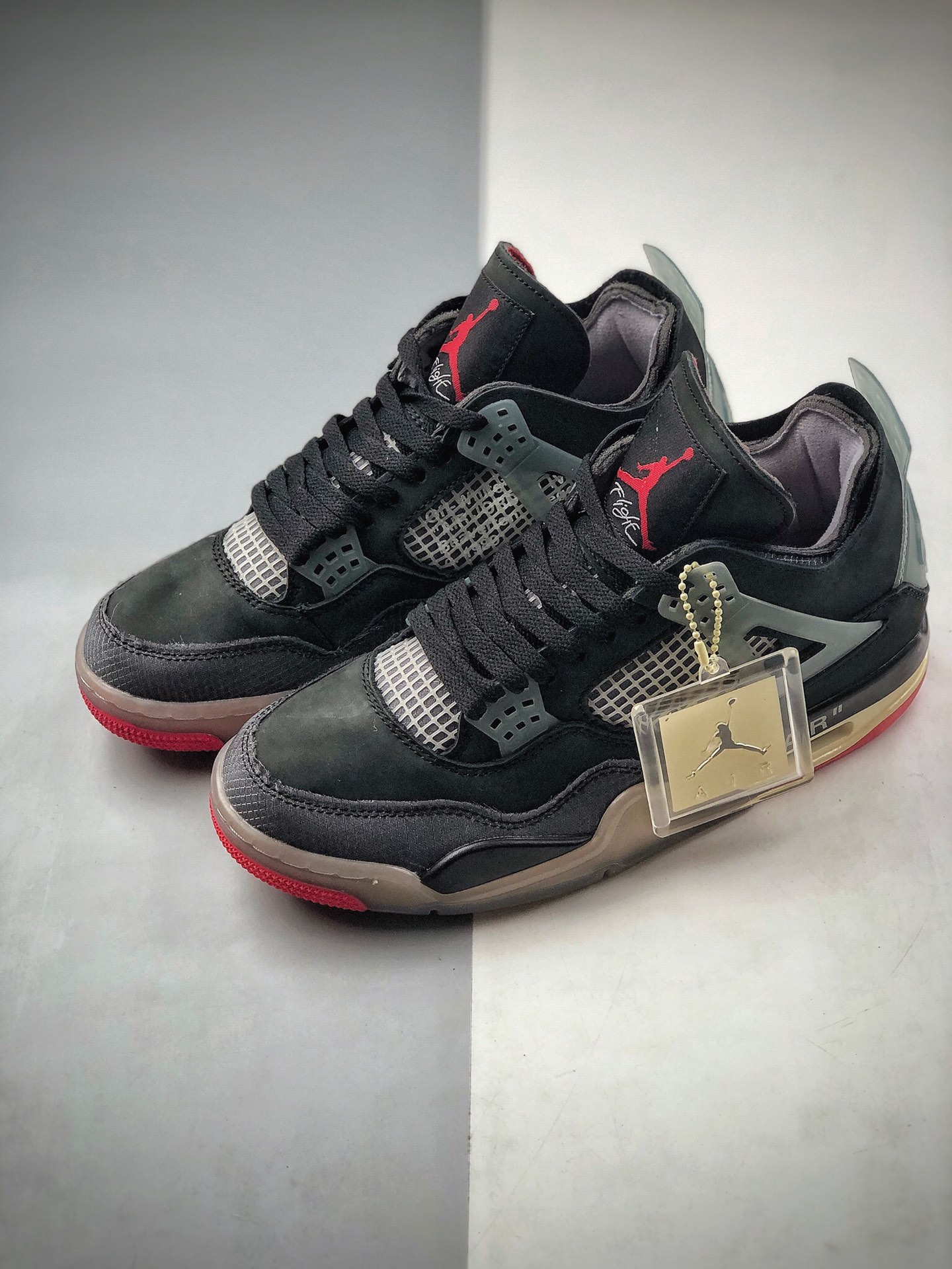 480  Off-White x Air Jordan AJ4 Retro'Cream/Sail'“OW联名蝉翼黑灰红”鞋款CV9388-001