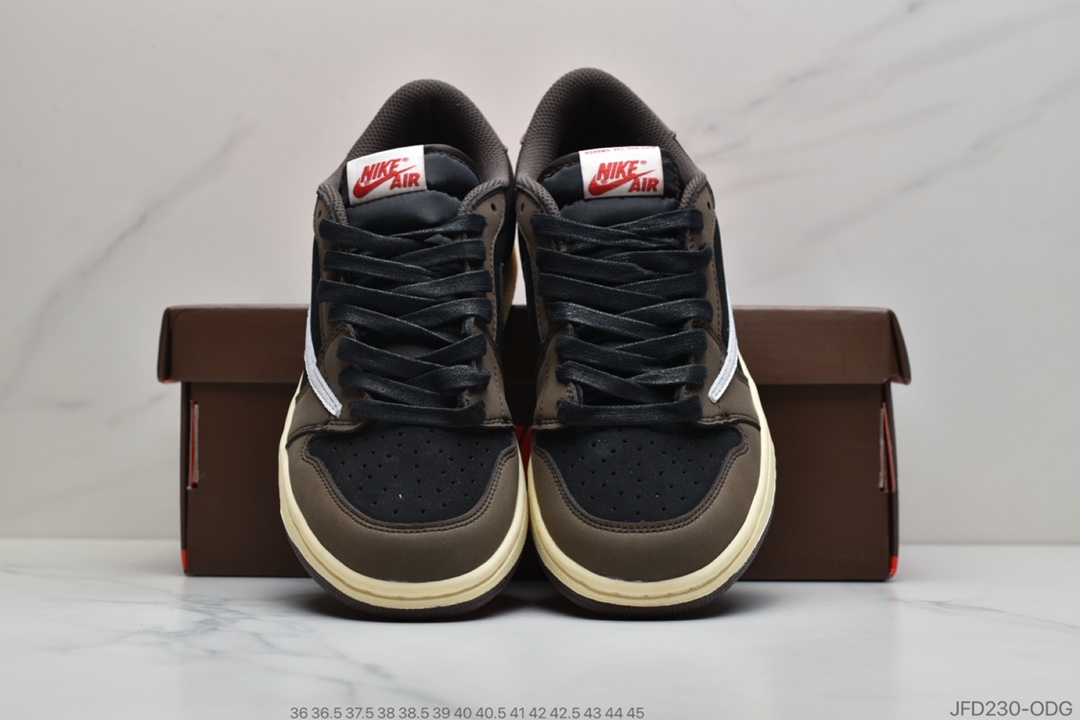170 公司级 Travis Scott x Air Jordan AJ1 Low 倒钩TS联名低帮板鞋 反向倒勾 CQ4277-001