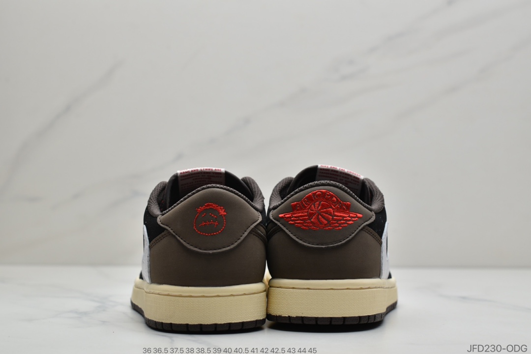170 公司级 Travis Scott x Air Jordan AJ1 Low 倒钩TS联名低帮板鞋 反向倒勾 CQ4277-001