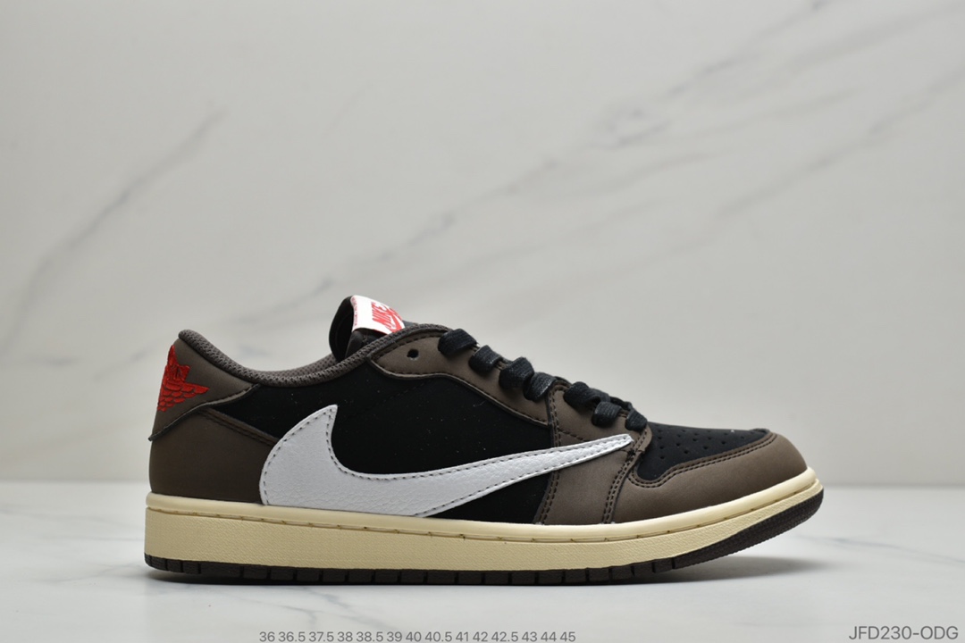 170 公司级 Travis Scott x Air Jordan AJ1 Low 倒钩TS联名低帮板鞋 反向倒勾 CQ4277-001