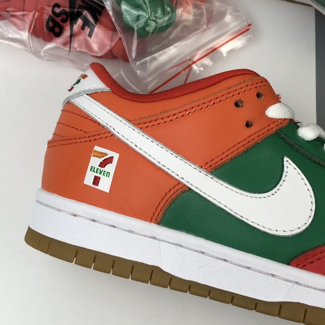390 7-ELEVEn x Nike SB Dunk Low Pro QS”7-ELEVEn”扣篮系列低帮经典百搭休闲运动板鞋“七仔红绿橙拼色”CZ5130-600
