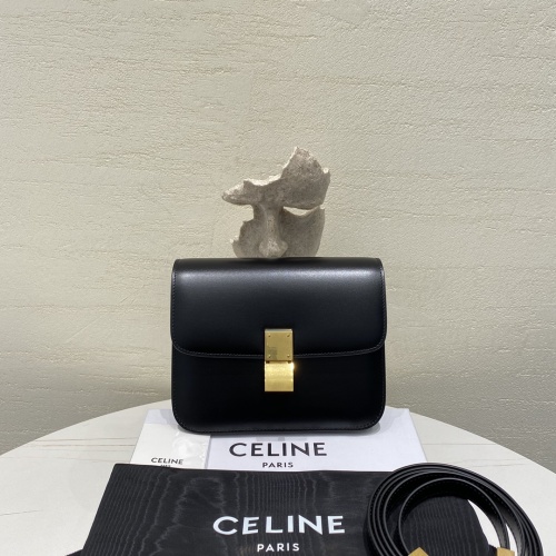 Celine Teen Classic Polished Calfskin Leather Handbag - Black 1 Celine Teen Classic Polished Calfskin Leather Handbag - Black