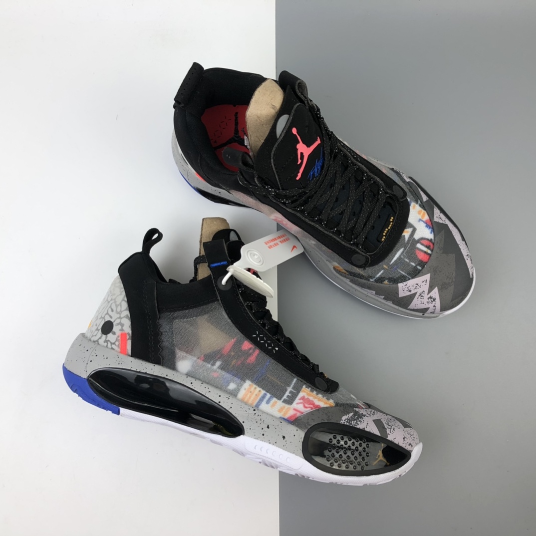 320 Air Jordan XXXIV Low ”NOTHING BUT NET” PF AJ34 乔34低帮 迷彩涂鸦 未来概念轻量化篮球鞋 CZ7746-008