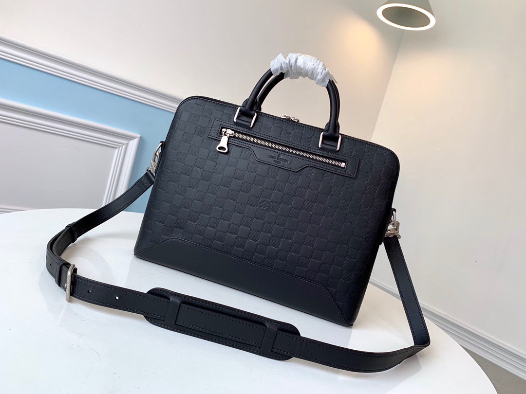Louis Vuitton Damier Infini Leather Avenue Soft Briefcase N41019 Onyx