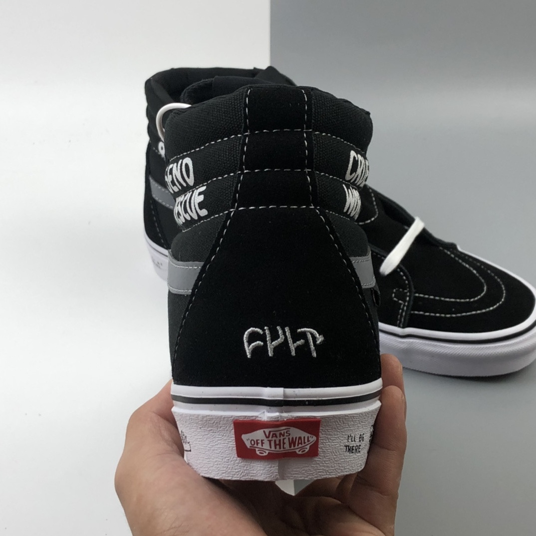 160 Vans x Sk8-Hi BMX Pro Cult 联名支线 涂鸦反光高帮休闲板鞋 VN000VHGUHU