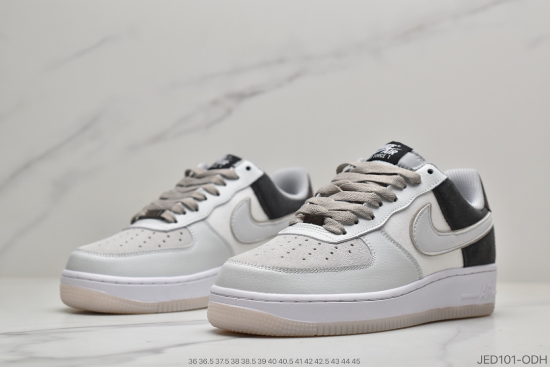 150 耐克Nike Air Force 1 '07”Grey White Brown”空军一号运动板鞋白灰拼接网面褐棕”AO2425-001