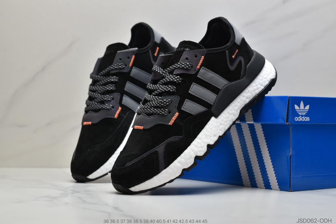 200 公司级阿迪达斯 Adidas Nite Jogger 2019 Boost 3M反光变色龙 复古休闲运动跑鞋EG4933