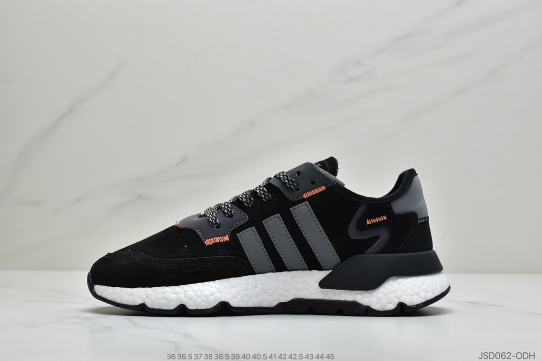 200 公司级阿迪达斯 Adidas Nite Jogger 2019 Boost 3M反光变色龙 复古休闲运动跑鞋EG4933