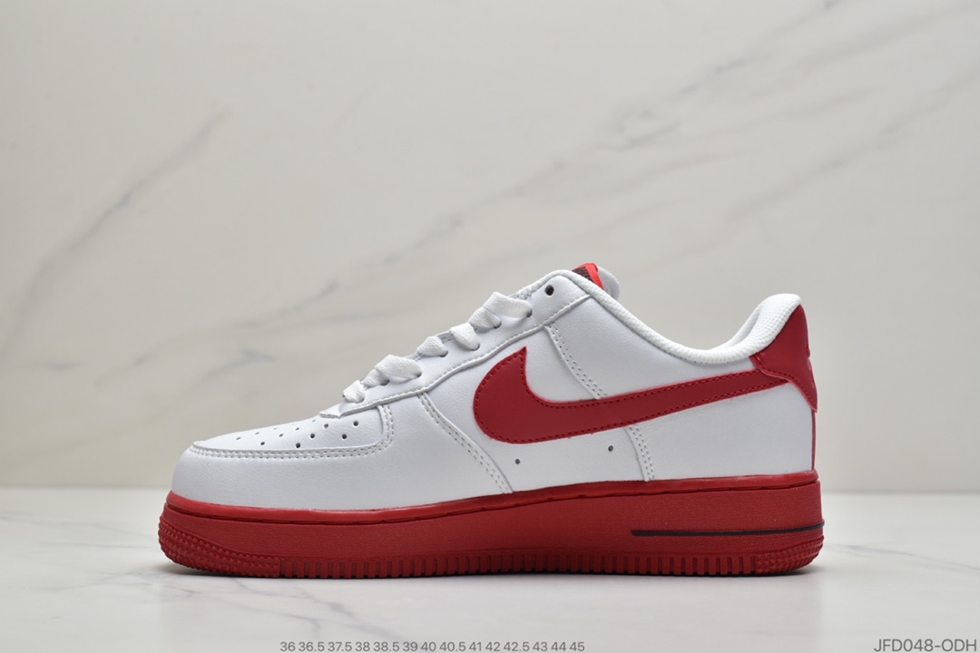170 公司级Nike耐克Air Force 1大学红AF1红底红钩空军一号低帮百搭休闲运动板鞋 AO6820-800
