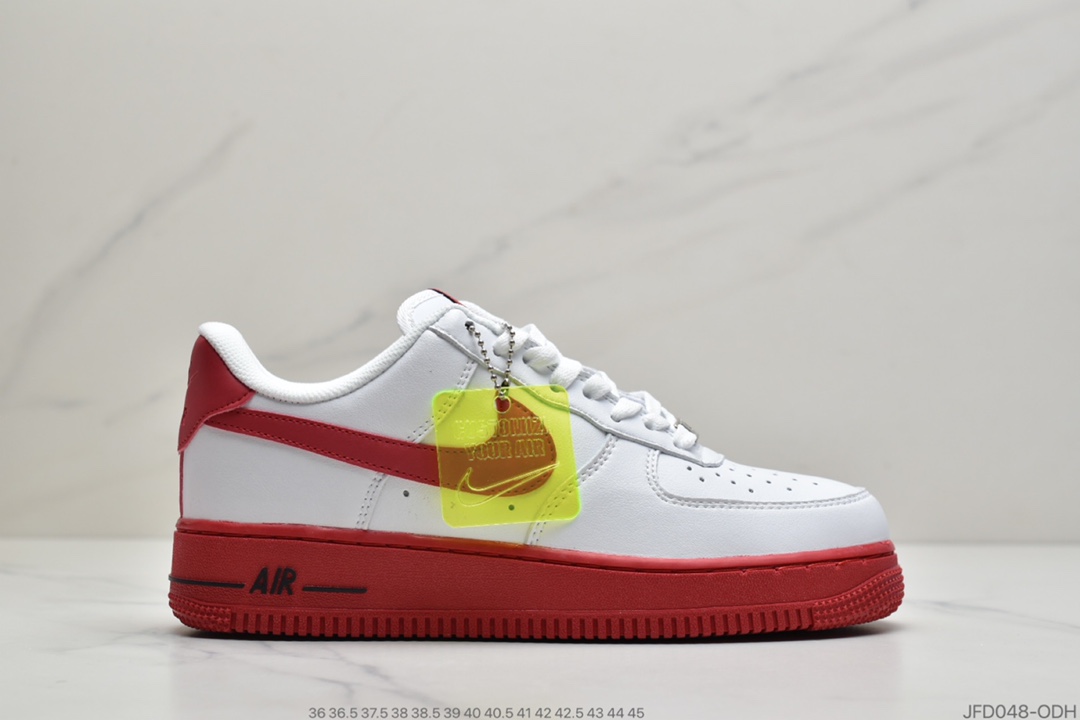 170 公司级Nike耐克Air Force 1大学红AF1红底红钩空军一号低帮百搭休闲运动板鞋 AO6820-800