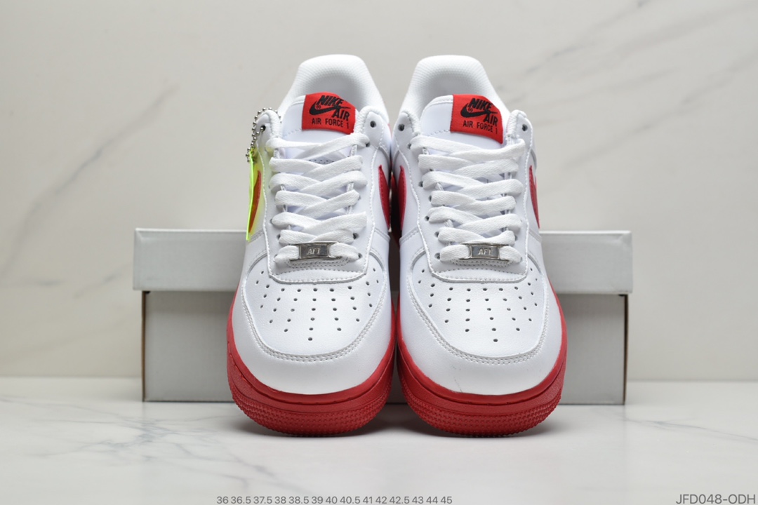 170 公司级Nike耐克Air Force 1大学红AF1红底红钩空军一号低帮百搭休闲运动板鞋 AO6820-800