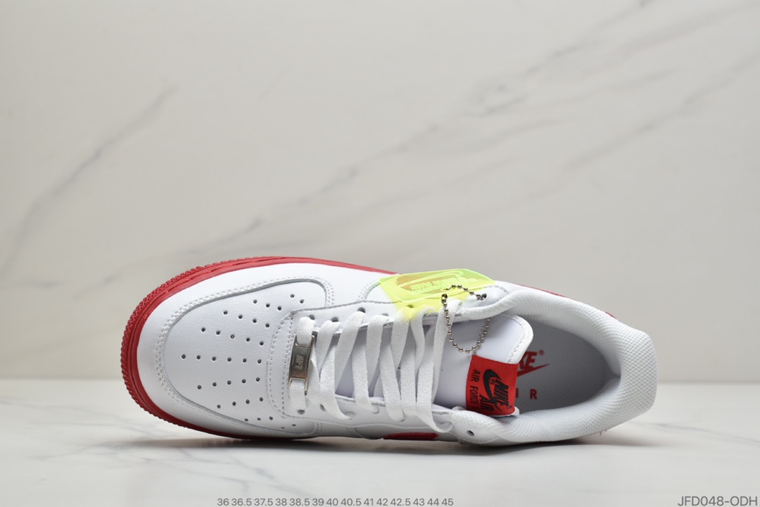 170 公司级Nike耐克Air Force 1大学红AF1红底红钩空军一号低帮百搭休闲运动板鞋 AO6820-800