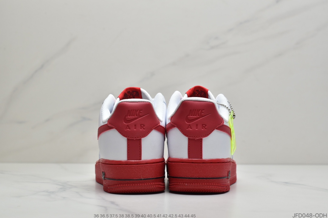 170 公司级Nike耐克Air Force 1大学红AF1红底红钩空军一号低帮百搭休闲运动板鞋 AO6820-800