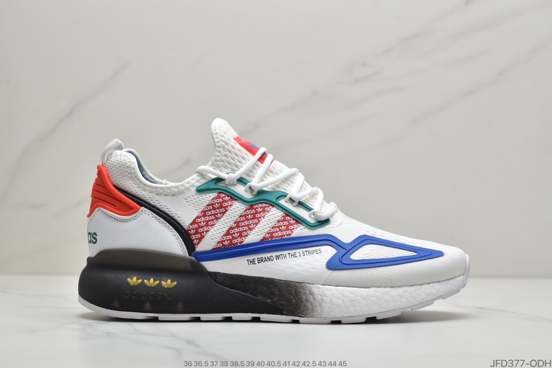 170 公司级阿迪达斯Adidas Originals ZX 2K Boost 全新爆米花缓震休闲运动跑鞋FZ4839