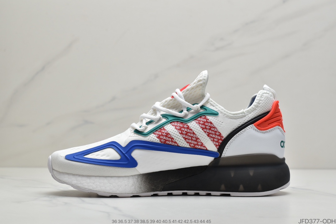 170 公司级阿迪达斯Adidas Originals ZX 2K Boost 全新爆米花缓震休闲运动跑鞋FZ4839