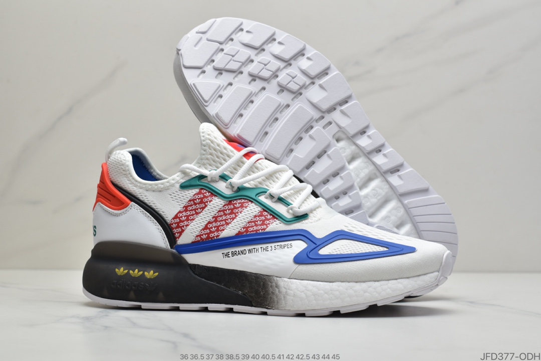 170 公司级阿迪达斯Adidas Originals ZX 2K Boost 全新爆米花缓震休闲运动跑鞋FZ4839