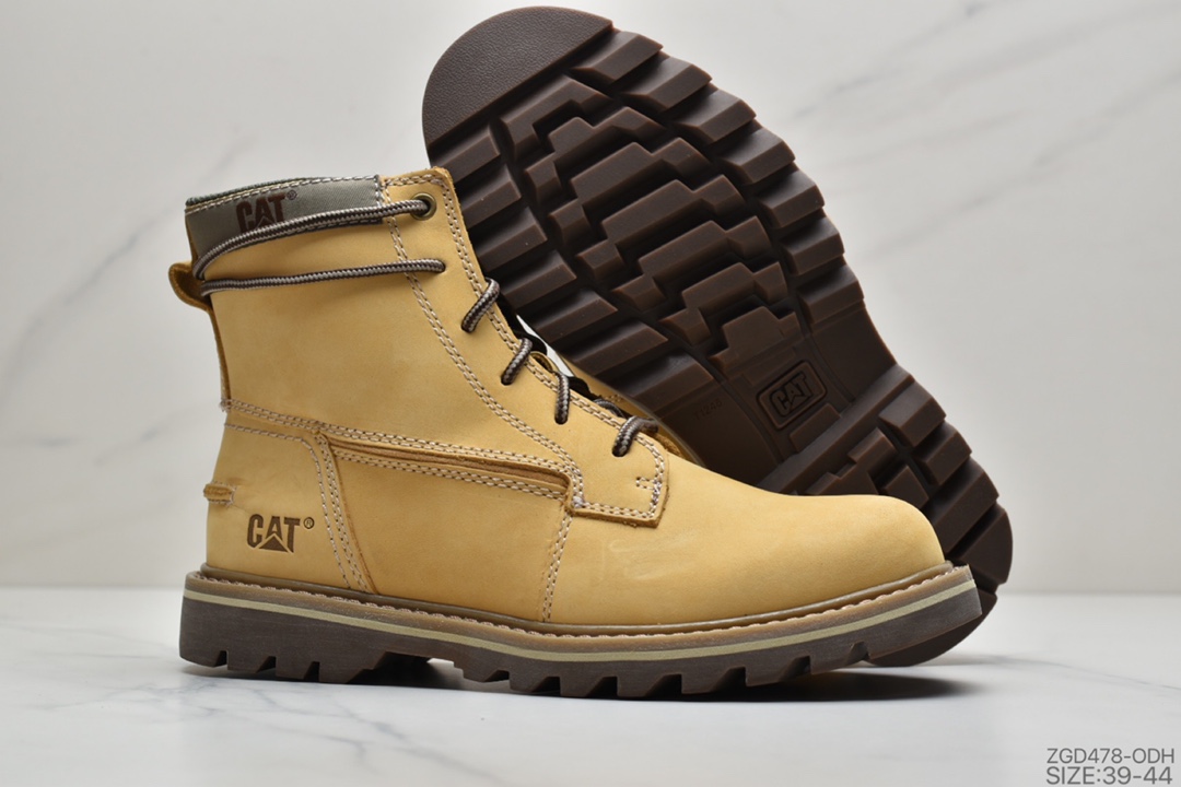 290 公司级CAT FOOTWEAR/ CAT P720582 Cat工装休闲复古风格 油蜡疯马皮