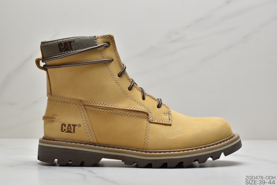 290 公司级CAT FOOTWEAR/ CAT P720582 Cat工装休闲复古风格 油蜡疯马皮